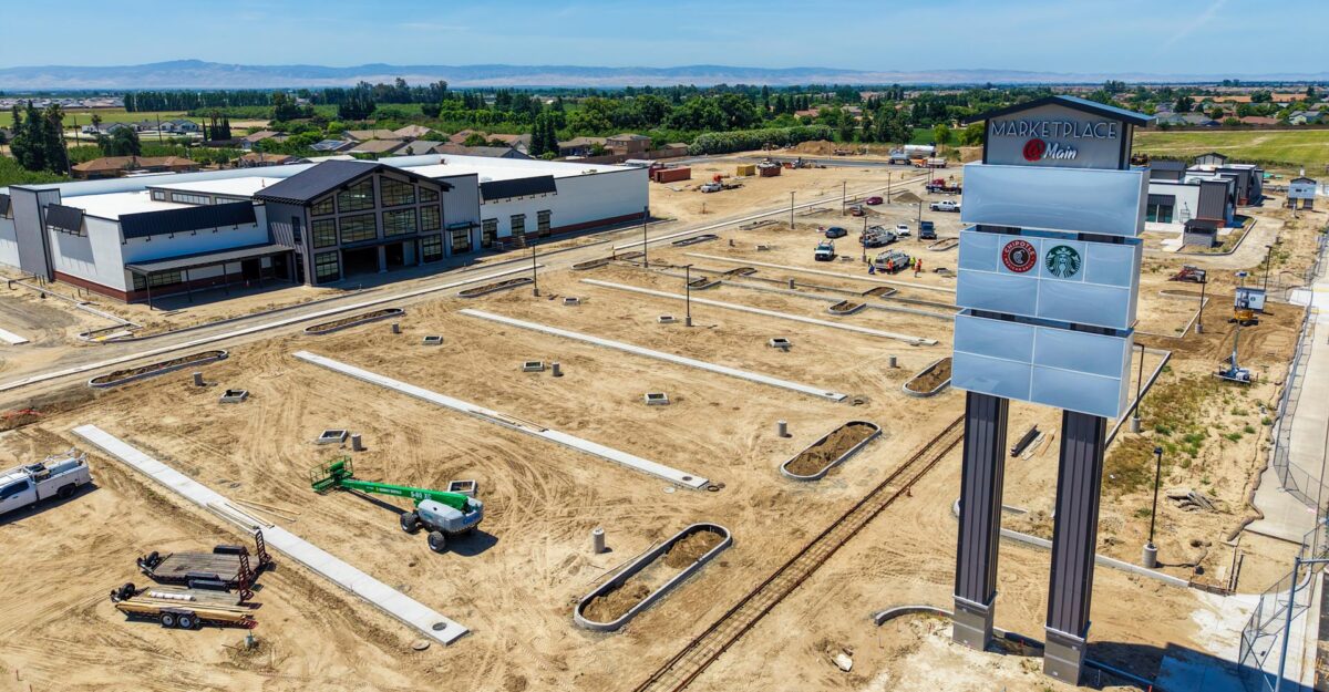 Marketplace at Main shopping center under construction.